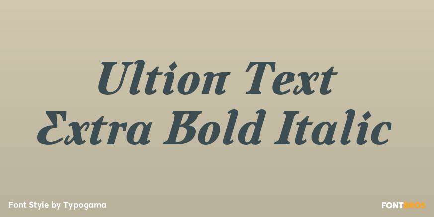 Ultion Text Extra Bold Italic Poster