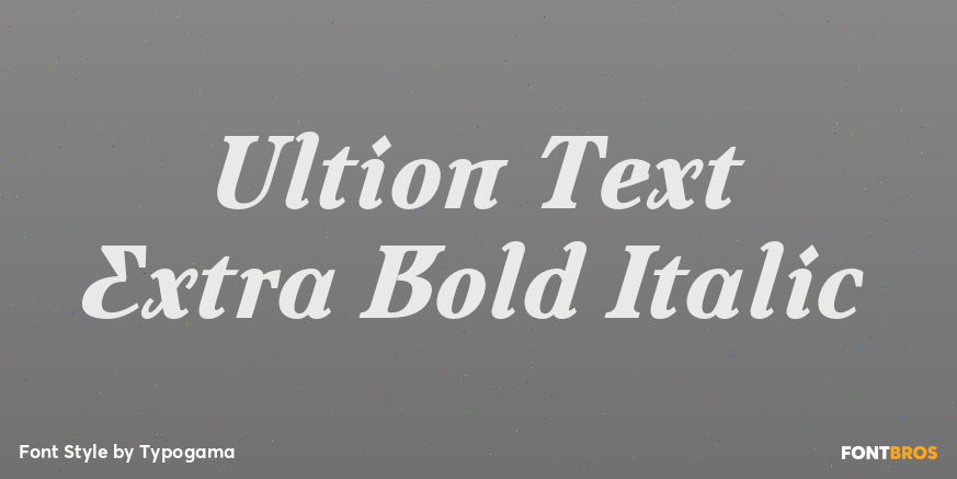 Ultion Text Extra Bold Italic Poster