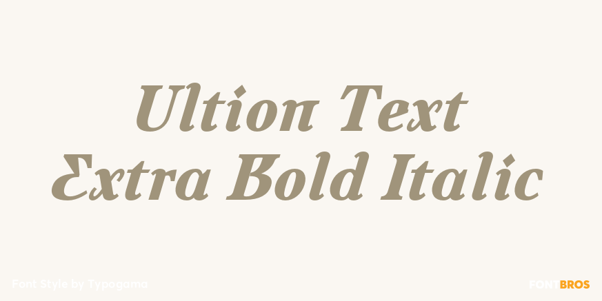Ultion Text Extra Bold Italic Poster