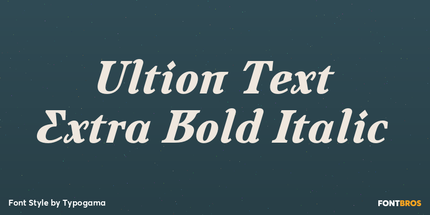 Ultion Text Extra Bold Italic Poster