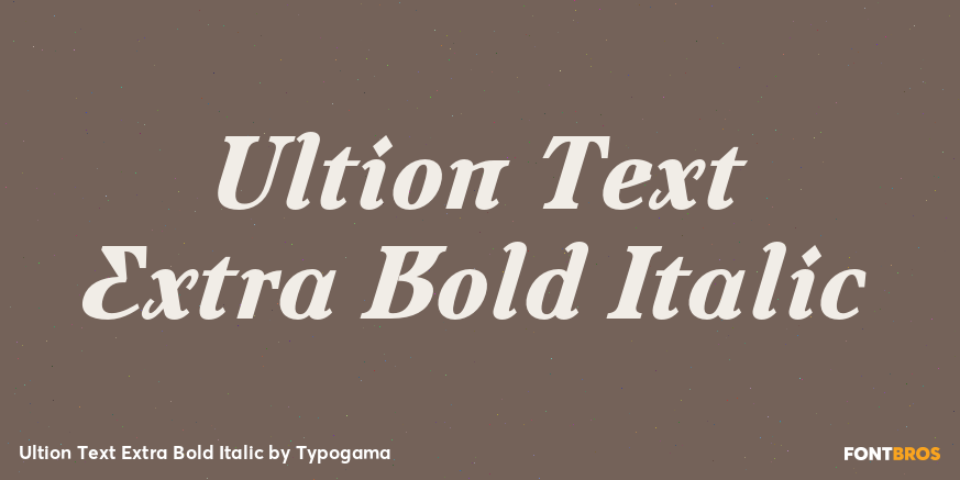 Ultion Text Extra Bold Italic Poster