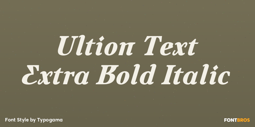 Ultion Text Extra Bold Italic Poster