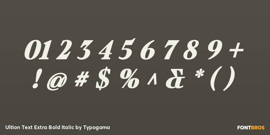 Ultion Text Extra Bold Italic Font Poster #1