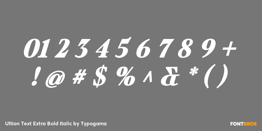 Ultion Text Extra Bold Italic Font Poster #4