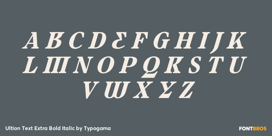 Ultion Text Extra Bold Italic Font Poster #1