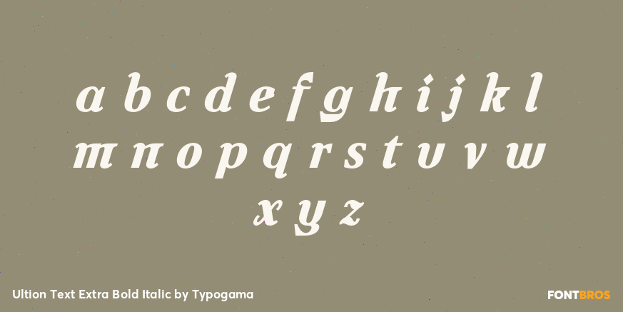 Ultion Text Extra Bold Italic Font Poster #1