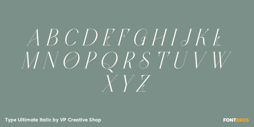Type Ultimate Italic Font Poster #2