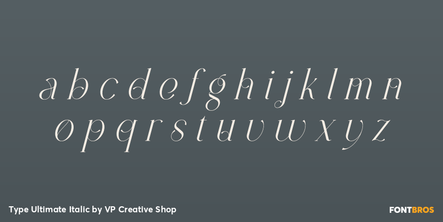 Type Ultimate Italic Font Poster #3