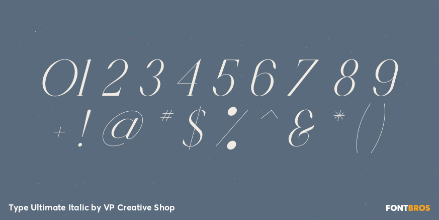 Type Ultimate Italic Font Poster #4