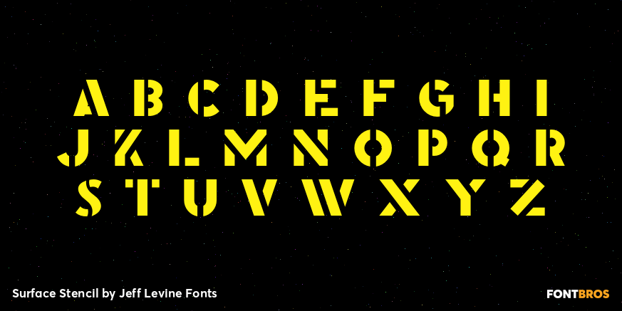 Surface Stencil Font Poster #2