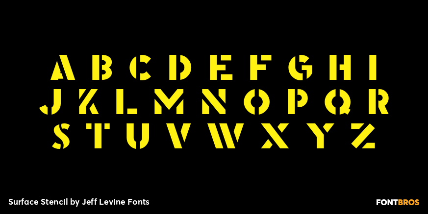 Surface Stencil Font Poster #3