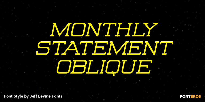 Monthly Statement Oblique Poster