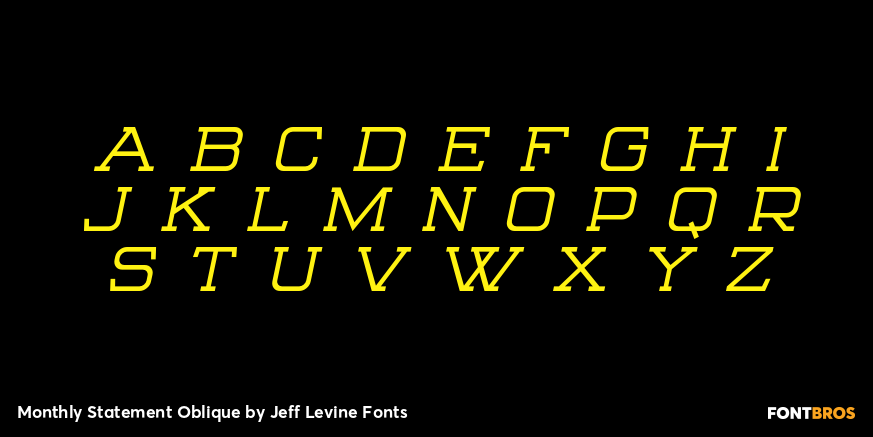 Monthly Statement Oblique Font Poster #3