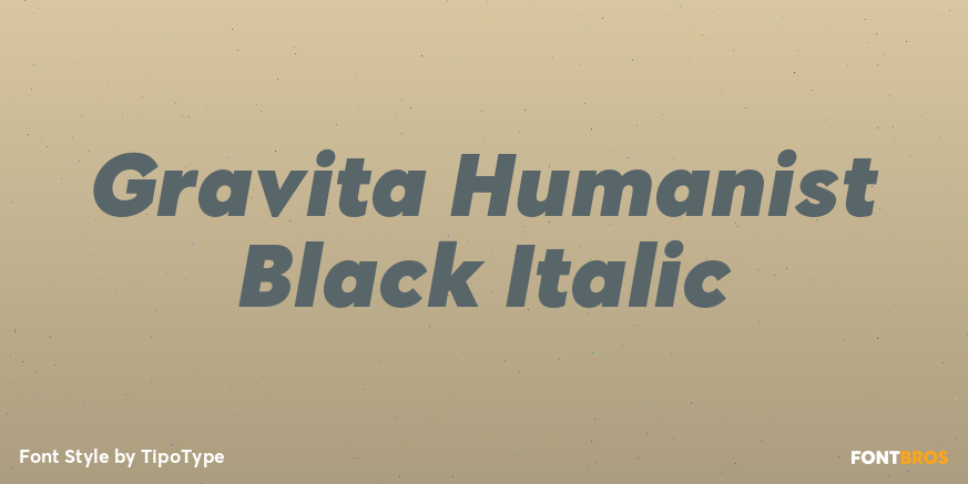 Gravita Humanist Black Italic Font Poster #1