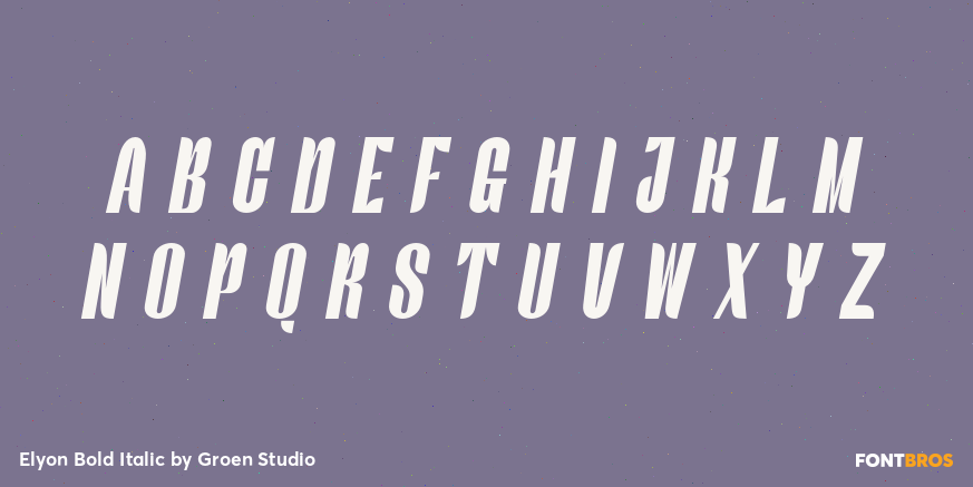 Elyon Bold Italic Font Poster #2