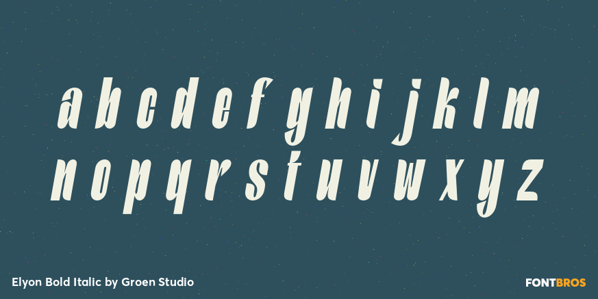 Elyon Bold Italic Font Poster #3