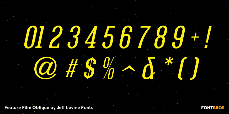 Feature Film Oblique Font Poster #1
