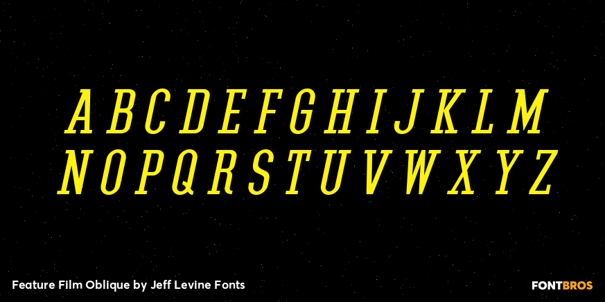 Feature Film Oblique Font Poster #1