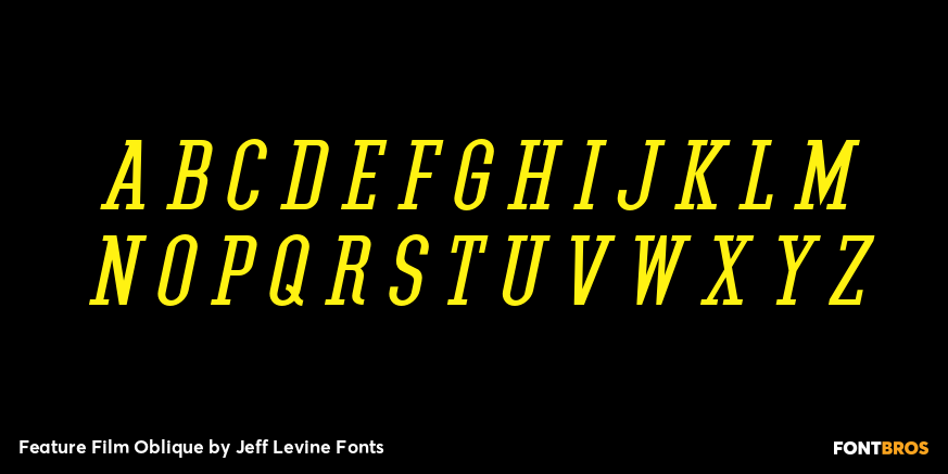 Feature Film Oblique Font Poster #1
