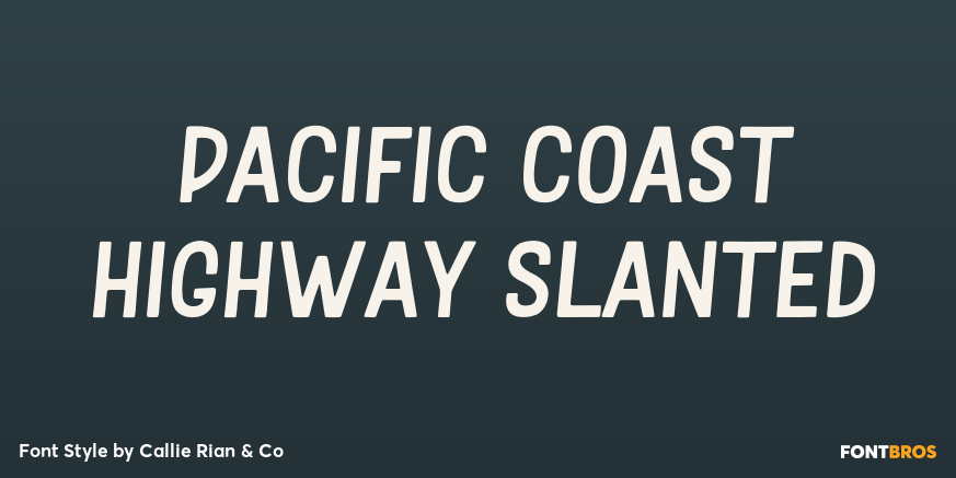 Pacific Coast Highway Slanted Poster