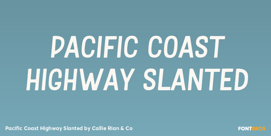 Pacific Coast Highway Slanted Poster