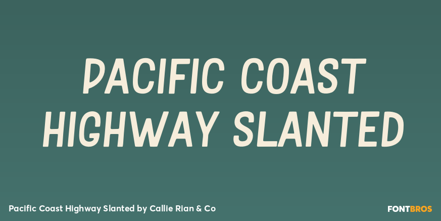 Pacific Coast Highway Slanted Poster