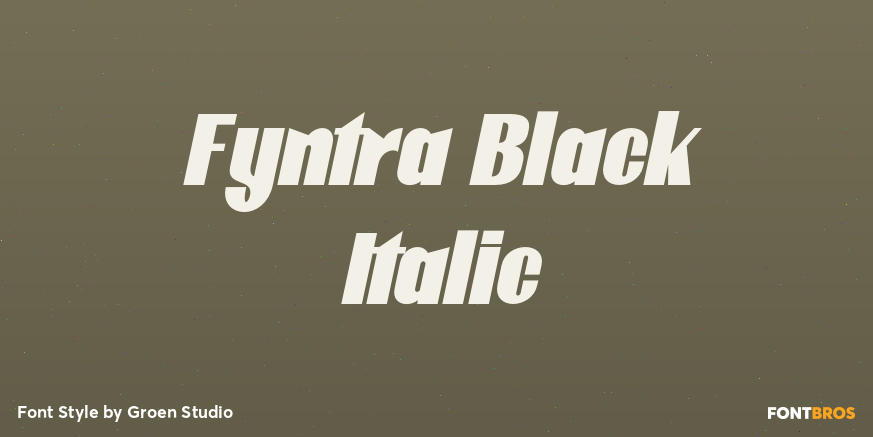Fyntra Black Italic Poster