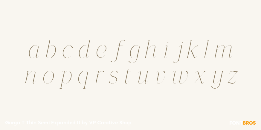 Gorga T Thin Semi Expanded It Font Poster #3