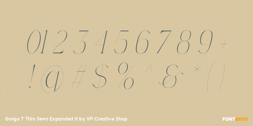Gorga T Thin Semi Expanded It Font Poster #4