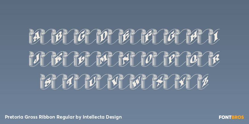 Pretoria Gross Ribbon Regular Font Poster #1