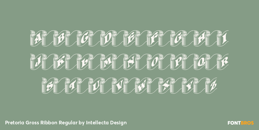 Pretoria Gross Ribbon Regular Font Poster #1