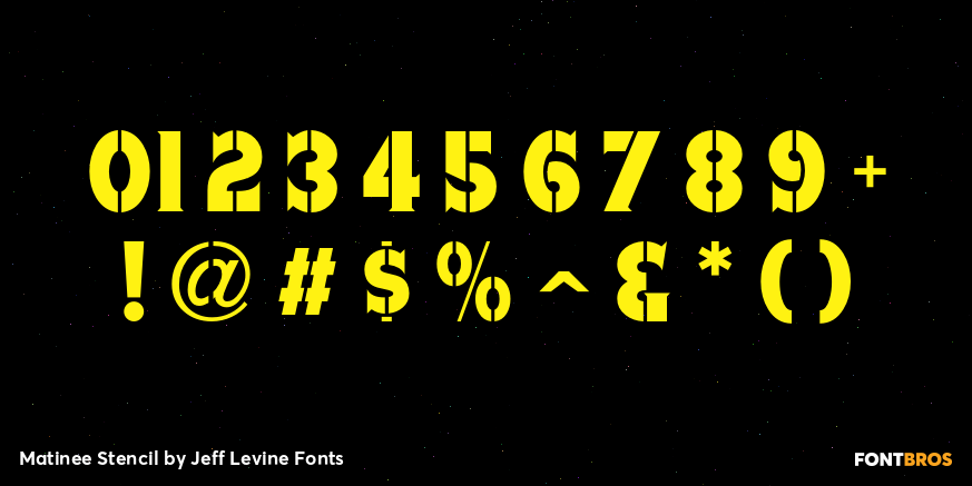 Matinee Stencil Font Poster #1