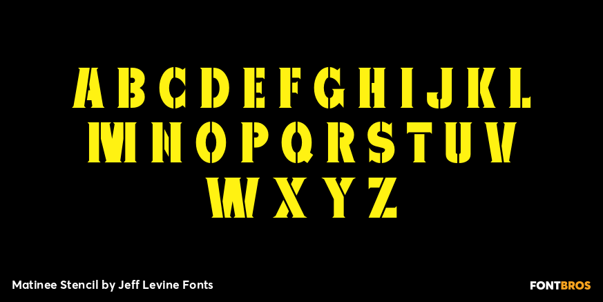 Matinee Stencil Font Poster #1