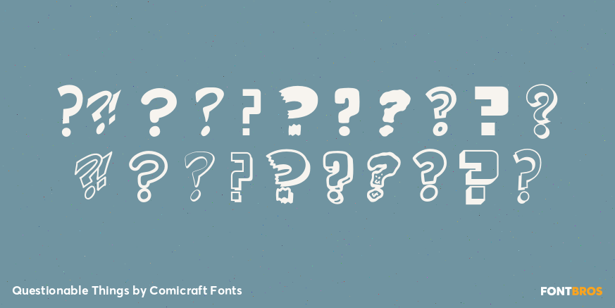 Questionable Things Font Poster #1
