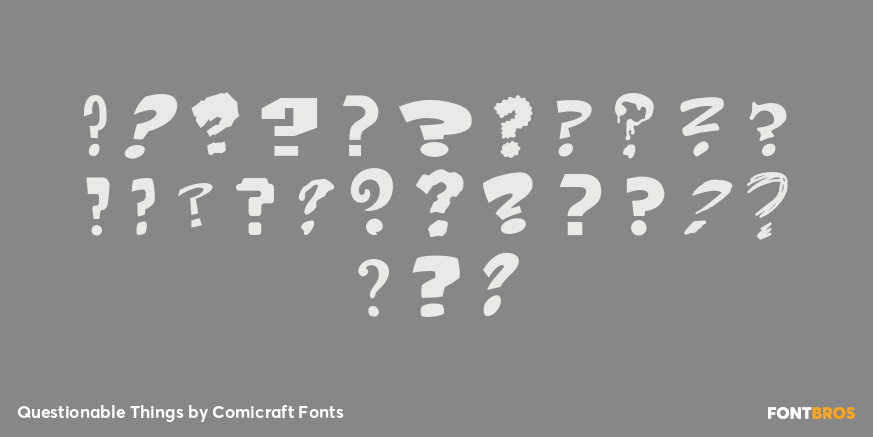 Questionable Things Font Family by Comicraft Fonts | Font Bros