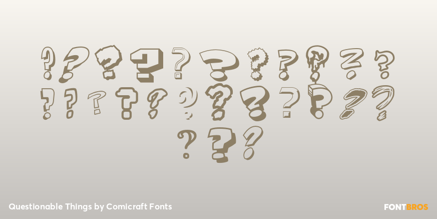 Questionable Things Font Poster #1