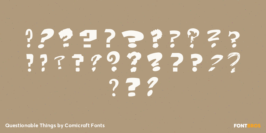 Questionable Things Font Poster #1