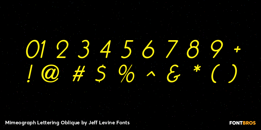 Mimeograph Lettering Oblique Font Poster #4