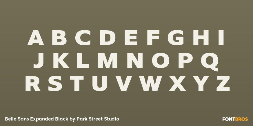 Belle Sans Expanded Black Font Poster #2