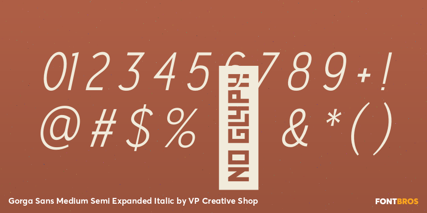 Gorga Sans Medium Semi Expanded Italic Font Poster #4