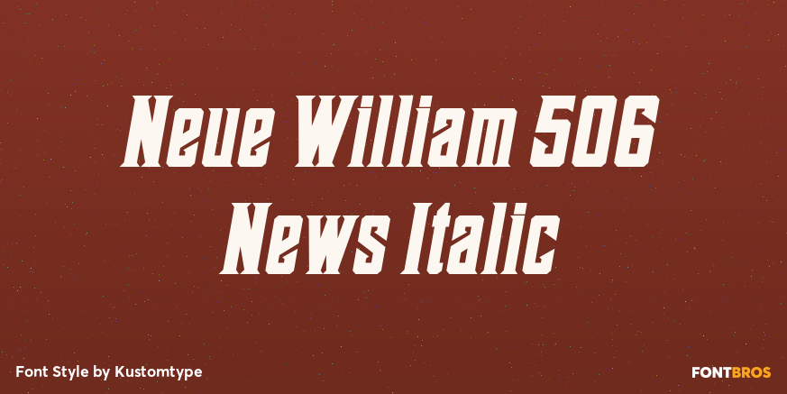 Neue William 506 News Italic Poster