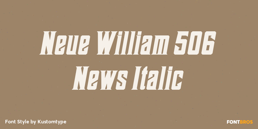 Neue William 506 News Italic Poster