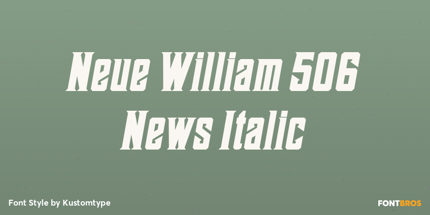 Neue William 506 News Italic Poster