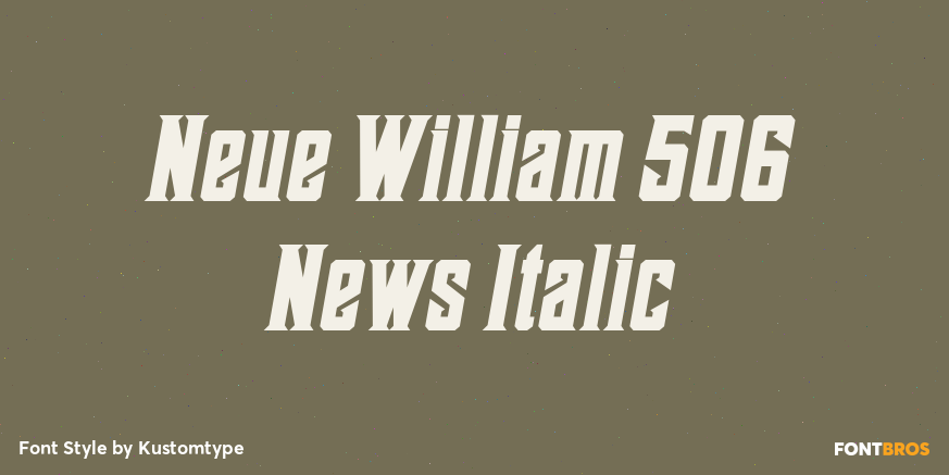 Neue William 506 News Italic Poster