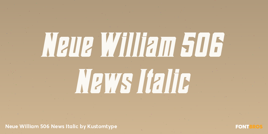 Neue William 506 News Italic Poster