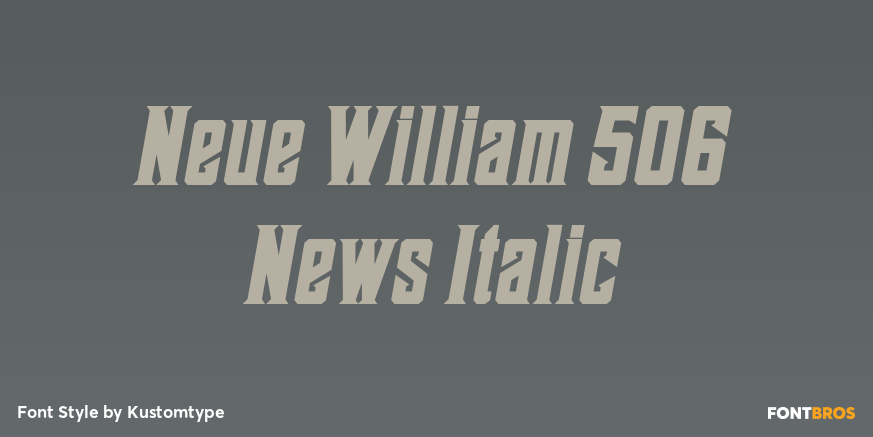Neue William 506 News Italic Poster