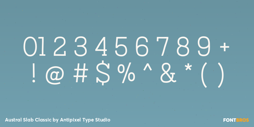 Austral Slab Classic Font Poster #1