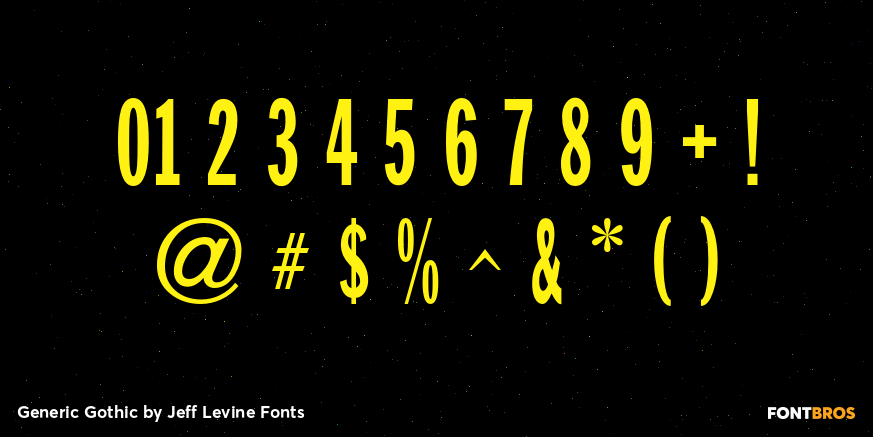 Generic Gothic Font Poster #4