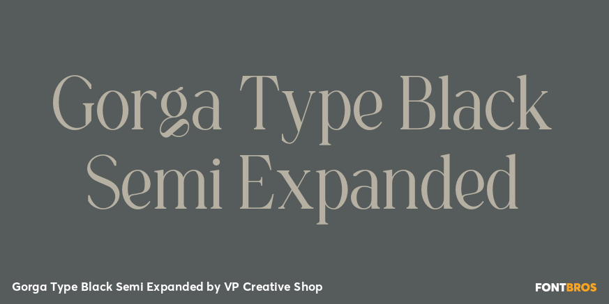Gorga Type Black Semi Expanded Font Poster #1