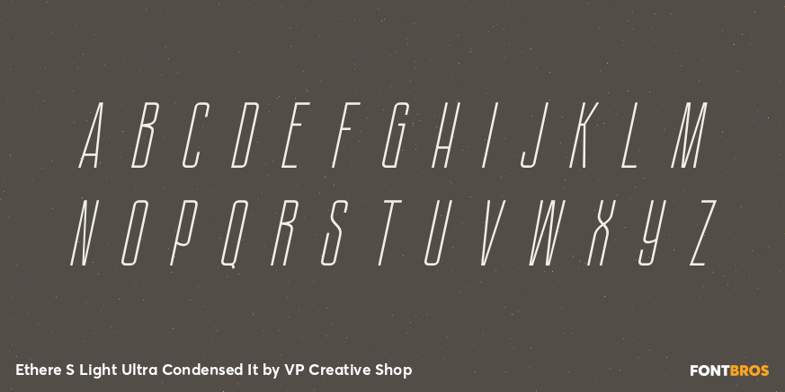 Ethere S Light Ultra Condensed It Font Poster #2